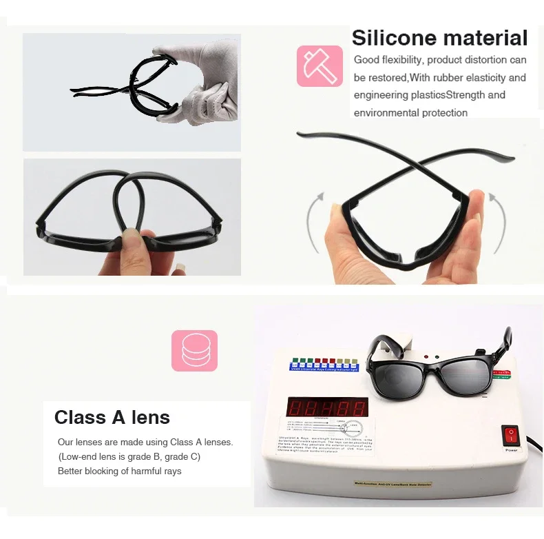 Lunettes de soleil polarisées flexibles pliables avec sangle pour nouveau-né, cadre carré en silicone pour bébé garçon et fille, miroir UV400, 0 à 24 mois