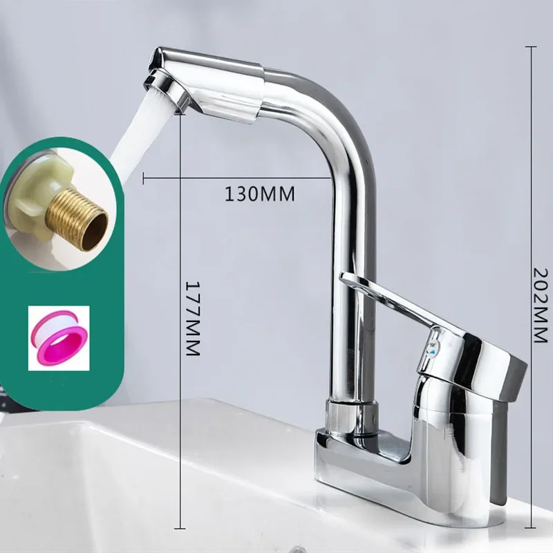 Bathroom Basin Faucet Double Hole Faucet Hot And Cold Mixer Tap Ceramic Spool Basin Faucet Kitchen Tap