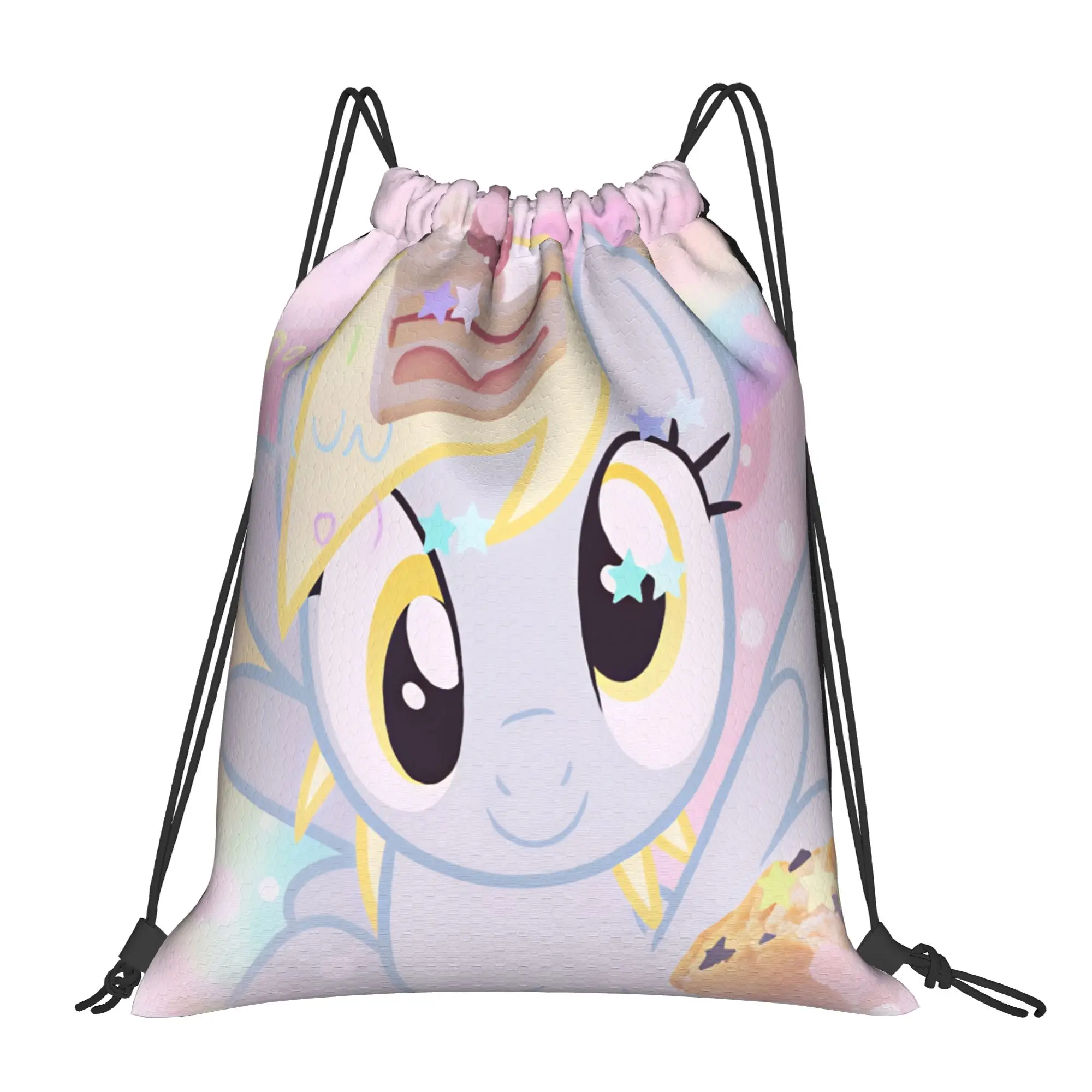 Derpy Muffins Hooves Drawstring Bag  Minimalist Sports Travel Backpack For Women Water Resistant Sackpack String Bags