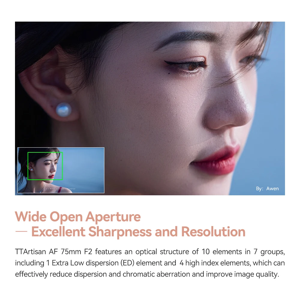 TTArtisan AF 75 مللي متر F2 كامل الإطار التركيز التلقائي رئيس عدسة لسوني FE A6400 A7RIII ZVE-10 نيكون Z Z5 فوجي XF X-A1 X-A10 L-Mount