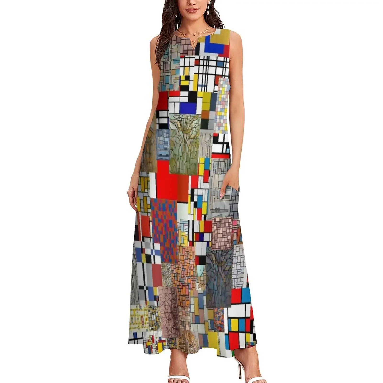 Piet Mondrian Long Dress Dresses luxury evening dress woman for wedding ladies dresses for special occasion