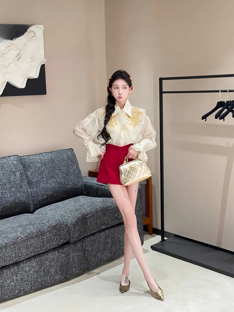 

PITAO Оригинальный новый китайский комплект с вышивкой в стиле Cloud awl для женщин: модный набор для весны и лета, эксклюзивная покупка