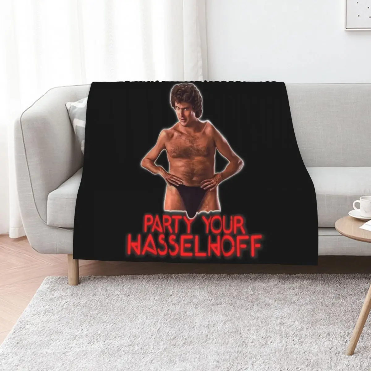 

PARTY YOUR HASSELHOFF Throw Blanket Winter beds Luxury Designer anime Thin Blankets