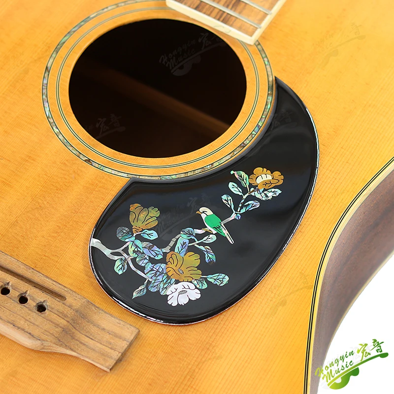 HUATOOL-Color shell sealant protection board inlaid with true color shell lily guitar protection board