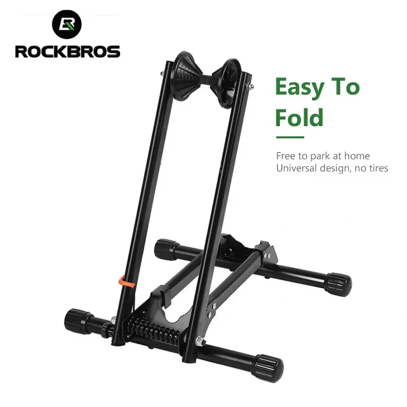 ROCKBROS Bike Rack Adjustable Bicycle Fold Storage Aluminum Alloy High Strength Stand Non-Slip MTB Road Bike Kickstand Accessory