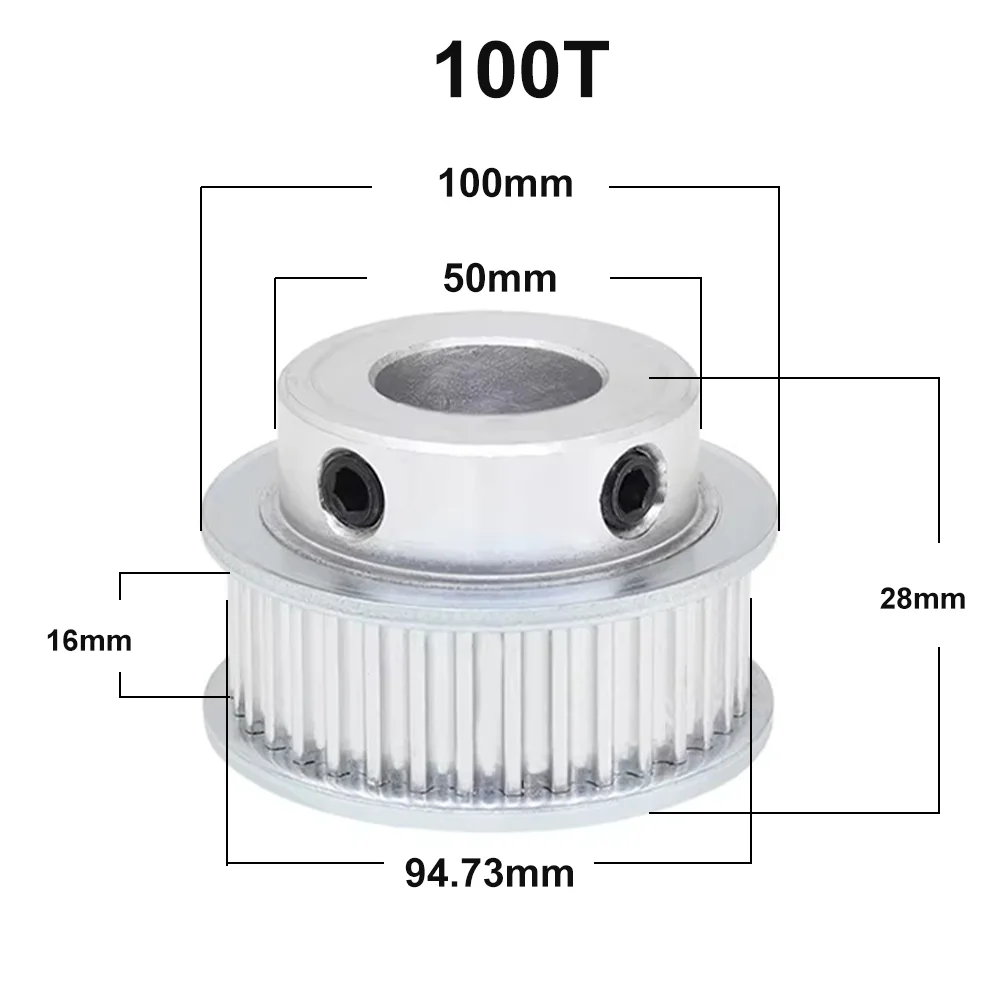 HTD3M Pulley 80T 90T 100T 120T 150T BF Type 3M 80teeth 90teeth 100teeth 120teeth 150teeth Synchronous Wheel HTD 3M Timing Pulley