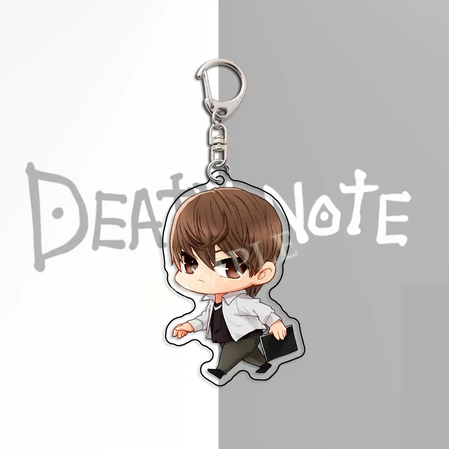 Cute Q Version Yagami Light L·Lawliet Key Chain Key Ring Anime Death Note 2-Sided Acrylic Keychain School Bag Pendant Ornament