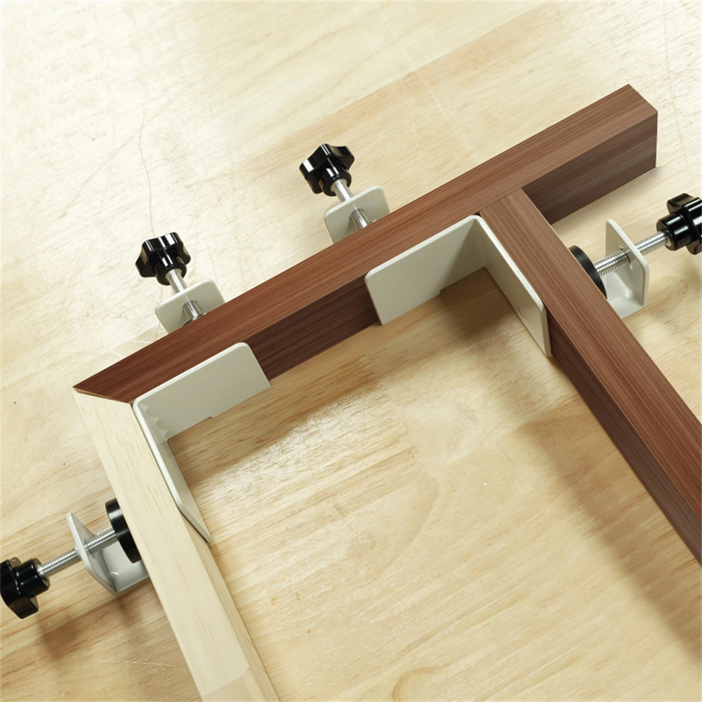 

New Adjustable Single Handle Stainless Steel Close end Corner Clamp Woodworking Right Angle Clamp Tool Right Angle Clip