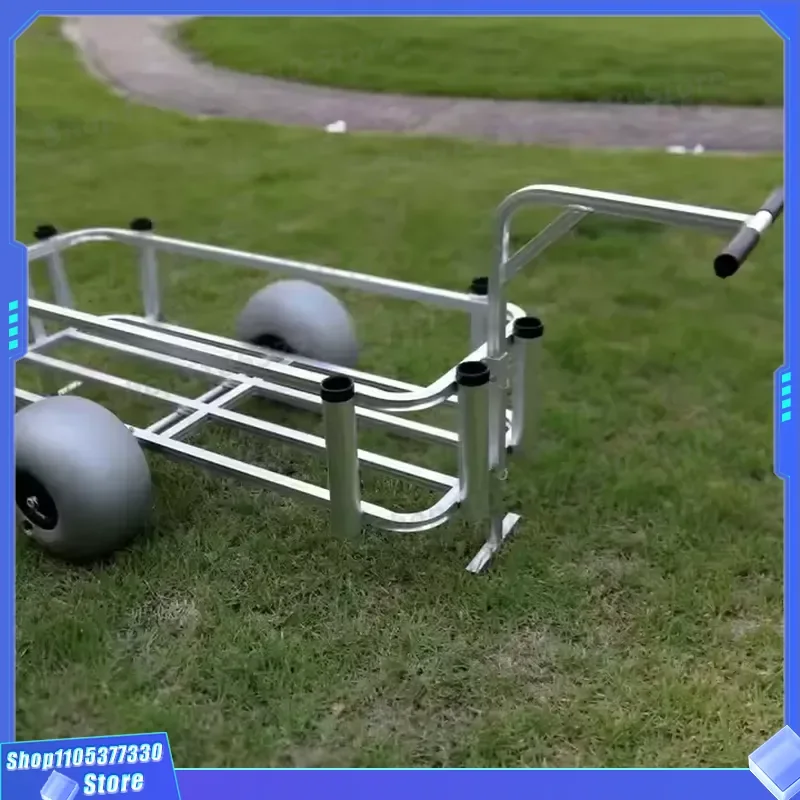 Portable Steel Frame Beach Gear for Outdoor Camping and Fishing Lightweight Multifunctional Vehicle Easy to Use Iron Material