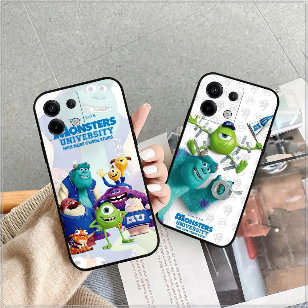 Disney Monsters Inc Cute Phone Case For Redmi Note 13 12 12S 12T 11 11S 11T 11E 10 10S 10T 9 9S 9T 8 7 7S 6 5 Pro Plus Max Cover