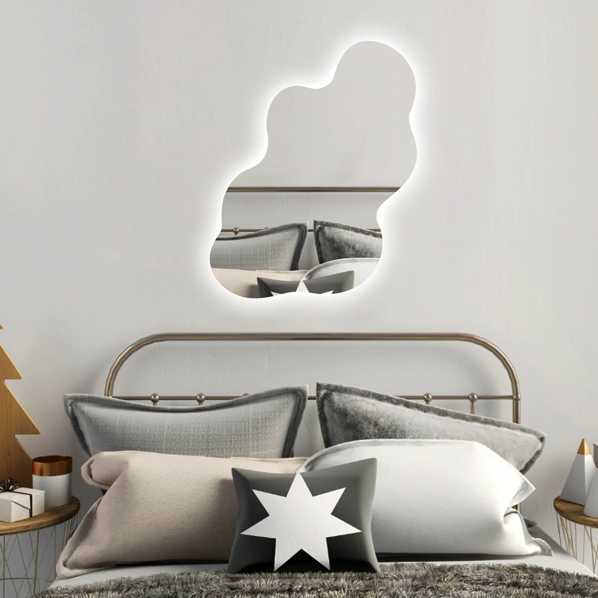 Enseigne lumineuse au néon à LED pour mur, lampe au néon suspendue, enseignes pour chambre de fille, chambre à coucher, décoration de salon de beauté, miroir lumineux