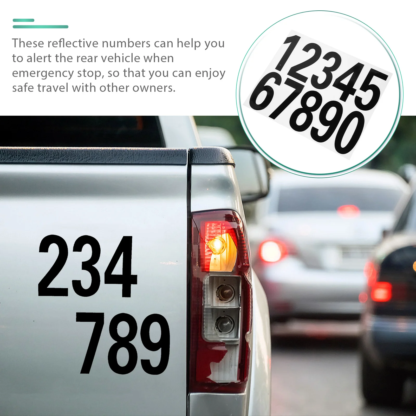 

4 set Reflective Number Stickers Digits Decal For Mailbox Street Address Car Door Window Hotel 0-9 Numbers Decal