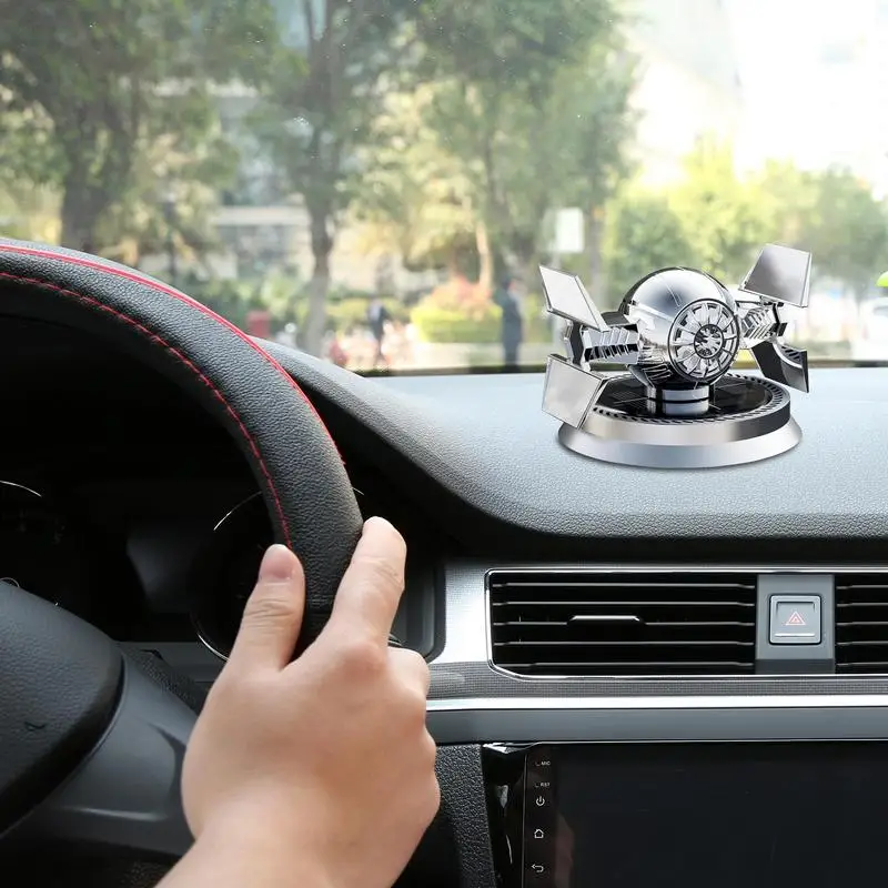 Solar Powered Rotating Car Air Freshener Decorative Fragrance Mecha Car Interior Accessories Car Solar Perfume Diffuser