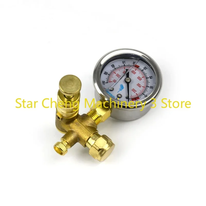 1 Set 6MPa Of Pressure Gauges Kit Nitrogen Gas Charging Hydraulic Breaker Hammer Device Measurement Accessories Test Gauge Tool