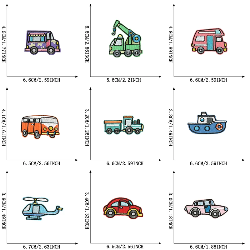 10 Stück Anime Auto-Aufnäher zum Aufbügeln, selbstklebende Patches für Kleidung, bestickte DIY-Thermo-Aufkleber für Kinder, Jacken, Stoff – Detail 2