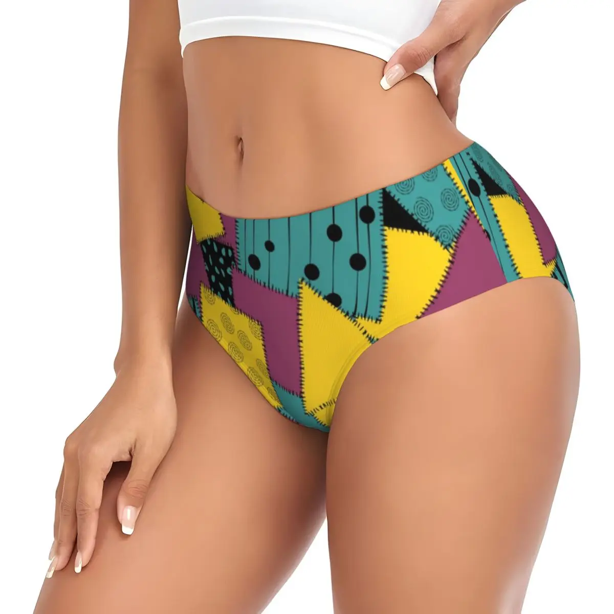 مخصص المرقعة دوول سالي ملخصات الملابس الداخلية تمتد مريحة السروال تيم بيرتون عيد الميلاد فيلم الرعب سراويل موجزة