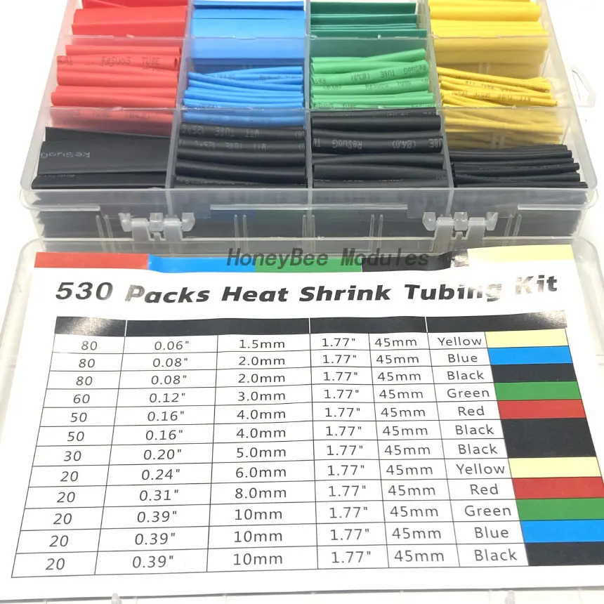 530 heat-shrinkable tubing boxed insulation sleeving heat-shrinkable junction tube electrician wiring home data line protection