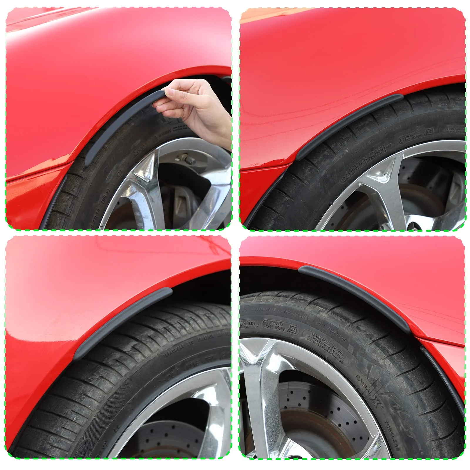 2Pcs Car Fender Vents Protector Cover Auto Wheel Eyebrow Arch Decoration Strips Car Stickers Universal Car Exterior Accessories view 6