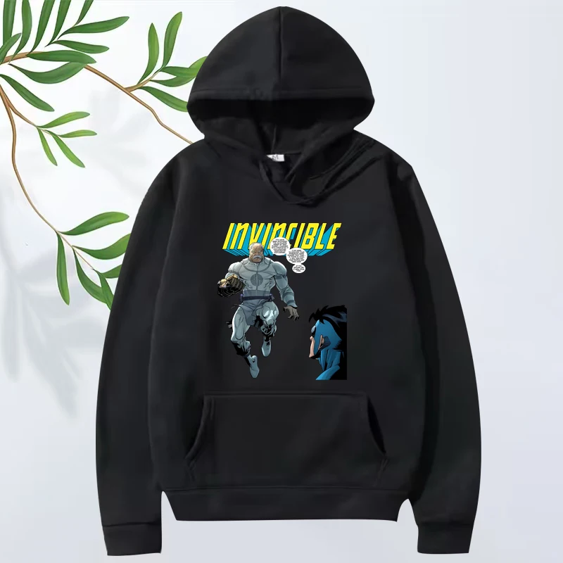 

Conquest Vs Invincible Classic graphics hoodie 2025 funny men women vintage Long sleeve streetwear print oversized hoodie unisex