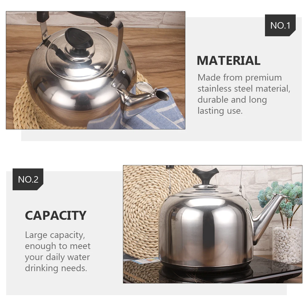 

Stainless Steel Kettle Efficient Tea Water Bottle Heating Whistling Quality Large Capacity