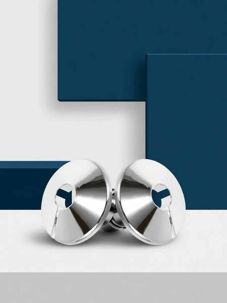 2Pcs Water Pipe Collar Cover PVC Alloy Round Plumbing Flange Plate Wall Split Flanges Decorative Pipe Cover for Home Office