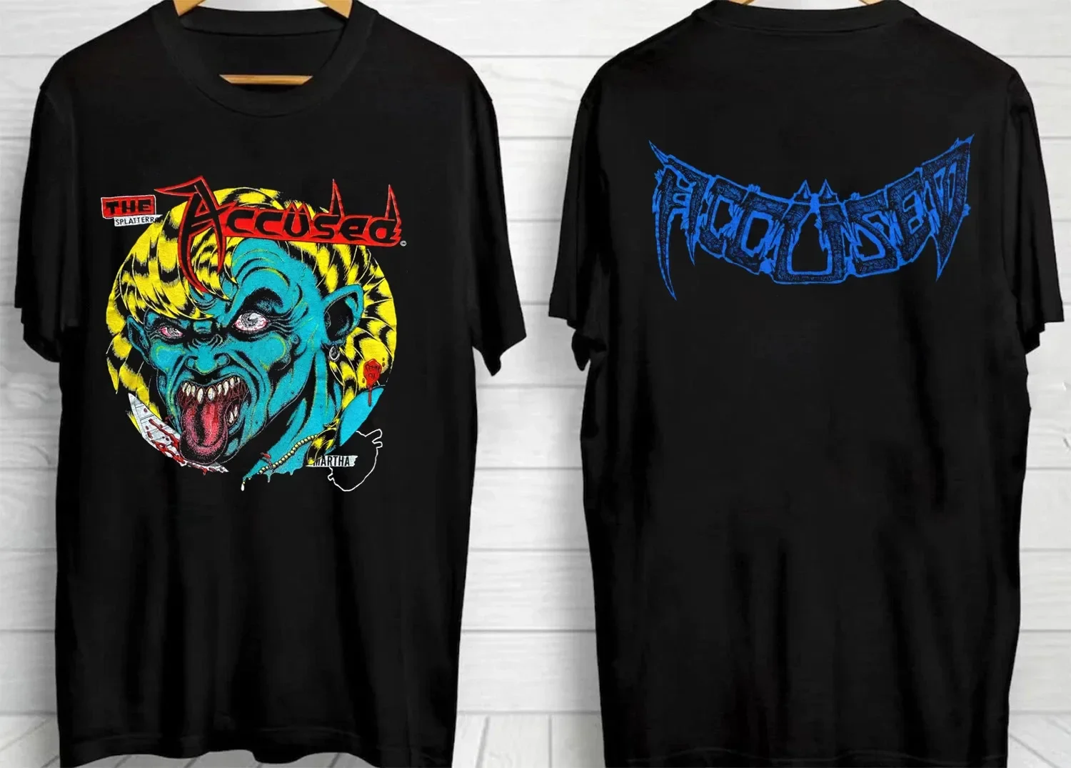 90s The Accüsed Martha Splatterhead Black All Size T-Shirt