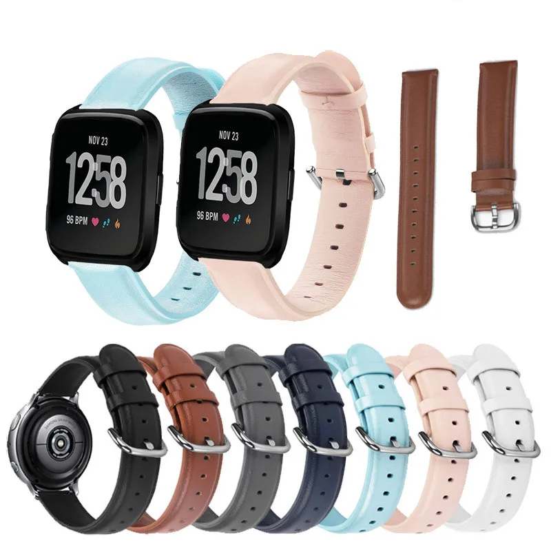 

Кожаный ремешок для часов, мягкий кожаный браслет для Fitbit Versa Lite SE Versa 2 versa 3 4 Sense 2 1