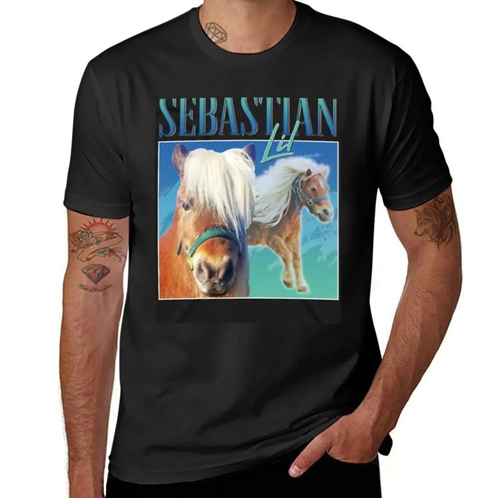 

lil Sebastian T-Shirt korean fashion graphic t shirt vintage man t shirt anime fruit of the loom mens t shirts