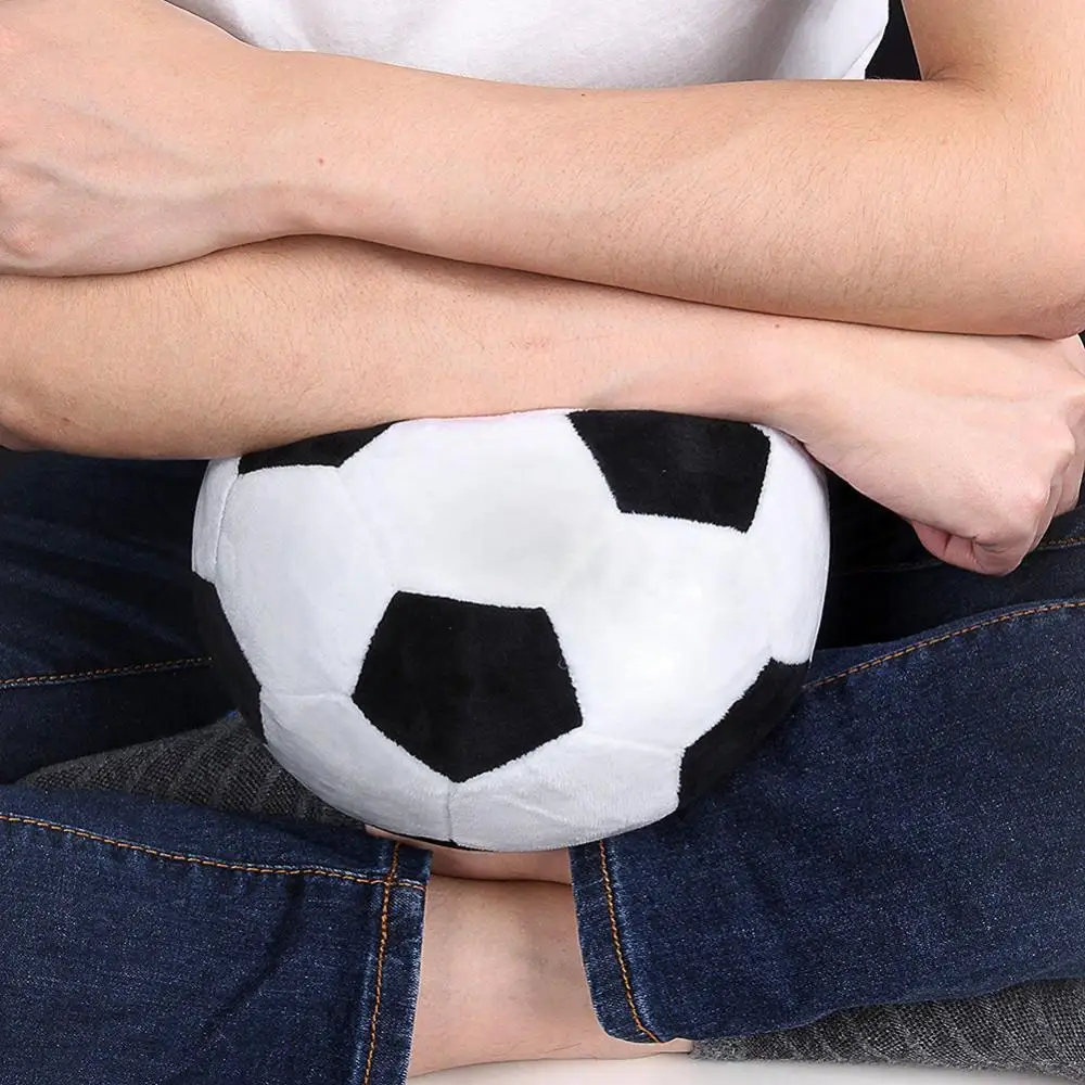 Football Pillow Velvet Cushion Soccor Plush PP Cotton Filler Soft Football Sofa Bed Room Home Decoration Pillowcase Kids Toy