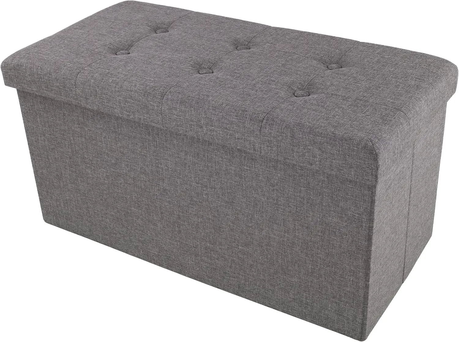 

Storage Ottoman - 30-Inch Folding Tufted Footrest, Linen Chest, or Bench with Removable Bin for Living Room,