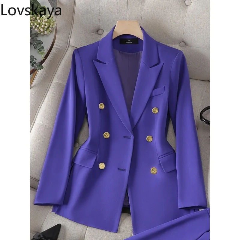 Formal Blazer for Women, Female Business Work Wear Coat, Orange, Pink, Coffee, Purple, New Arrival, Autumn, Winter