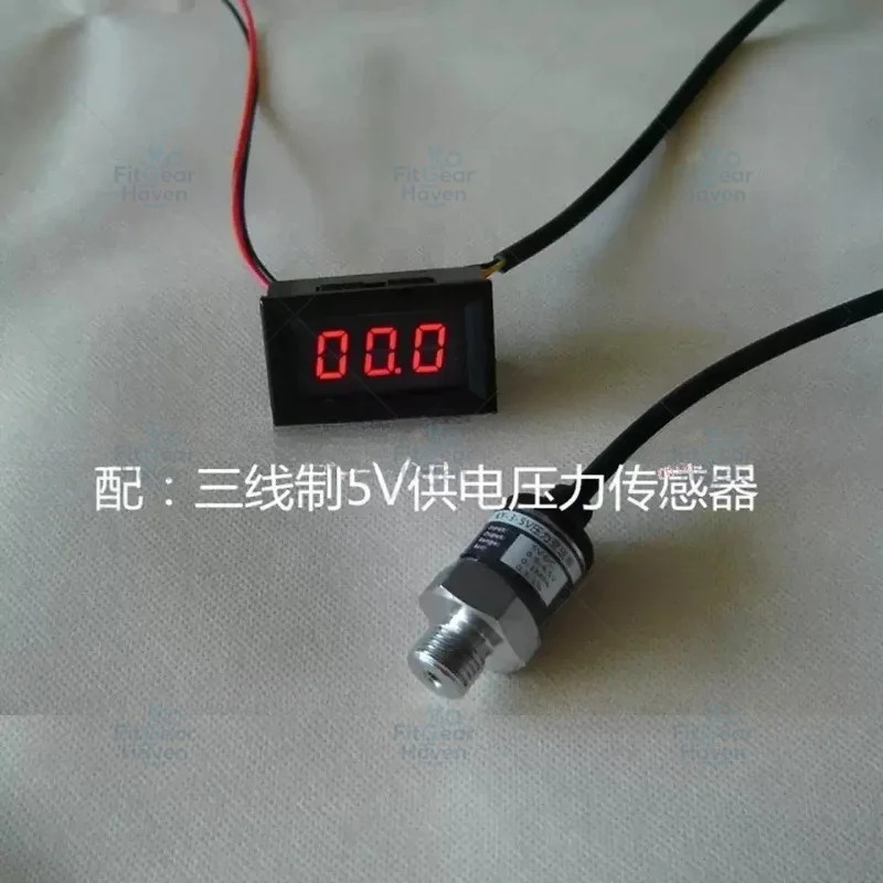 Small Panel Mount Digital Pressure Gauge for Pneumatic Shock Absorber, 0-100 PSI, LCD Display, IP65