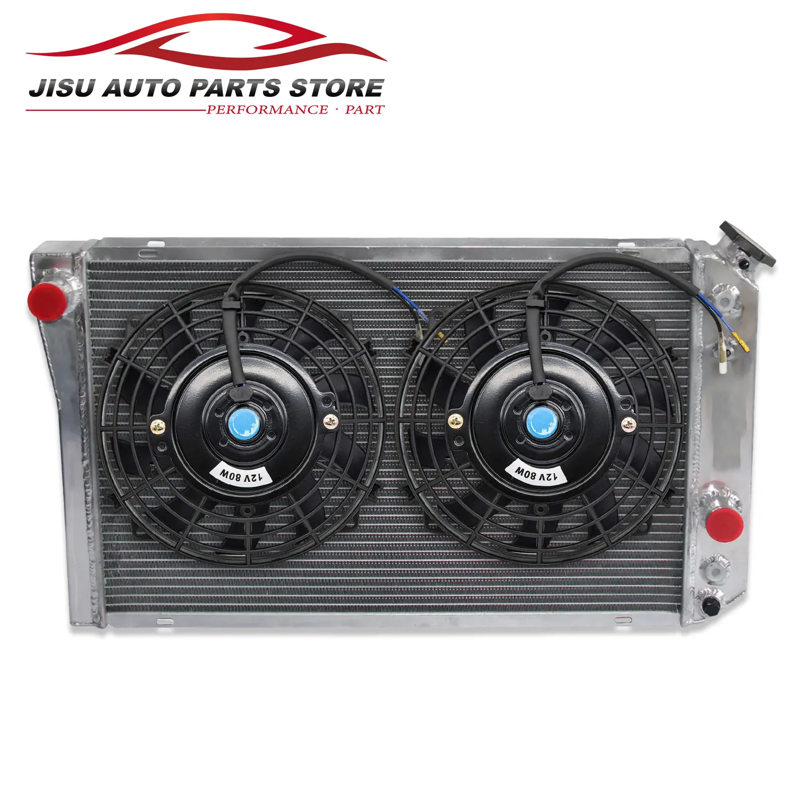 

3 Row Aluminum Radiator + Fans for 1984-1990 Chevrolet Corvette ZR-1 V8 5.7 -cc 350ci AT/MT