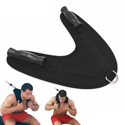 Abdominal Crunch Harness Straps Back Exercise Pulling Harness Shoulder Strap V-shape Crunch Belt Attachment for Cable Machine