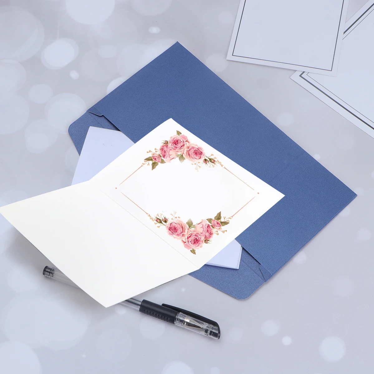 

20pcs Business Invitation Envelopes Elegant Blank Invitations For Meeting Graduation Bridal Birthday Party Notification