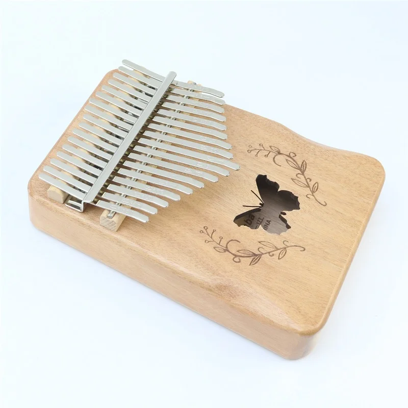 Kalimba Thumb Piano 17 & 21 Keys Colorful Wooden Mbira Finger Percussion Instrument with Storage Bag for Beginners & Kids