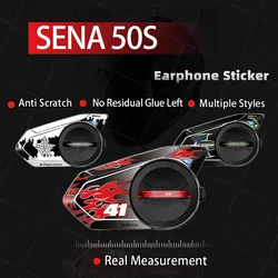 Pegatinas protectoras para auriculares de motocicleta, calcomanía personalizada y creativa para auriculares Bluetooth, SENA 50S