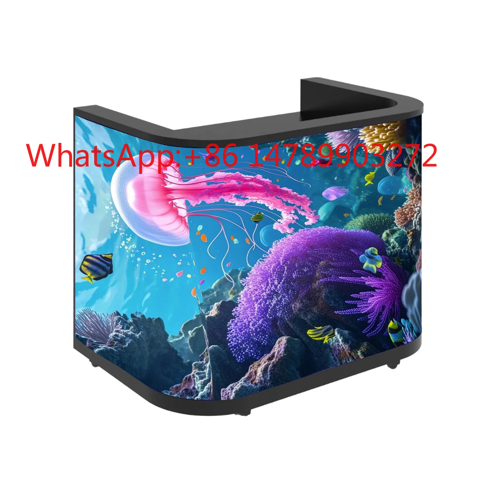 P2.5 Long Size LED DJ Booth Display Wall High Luminance Restaurant Exhibition DJ Table