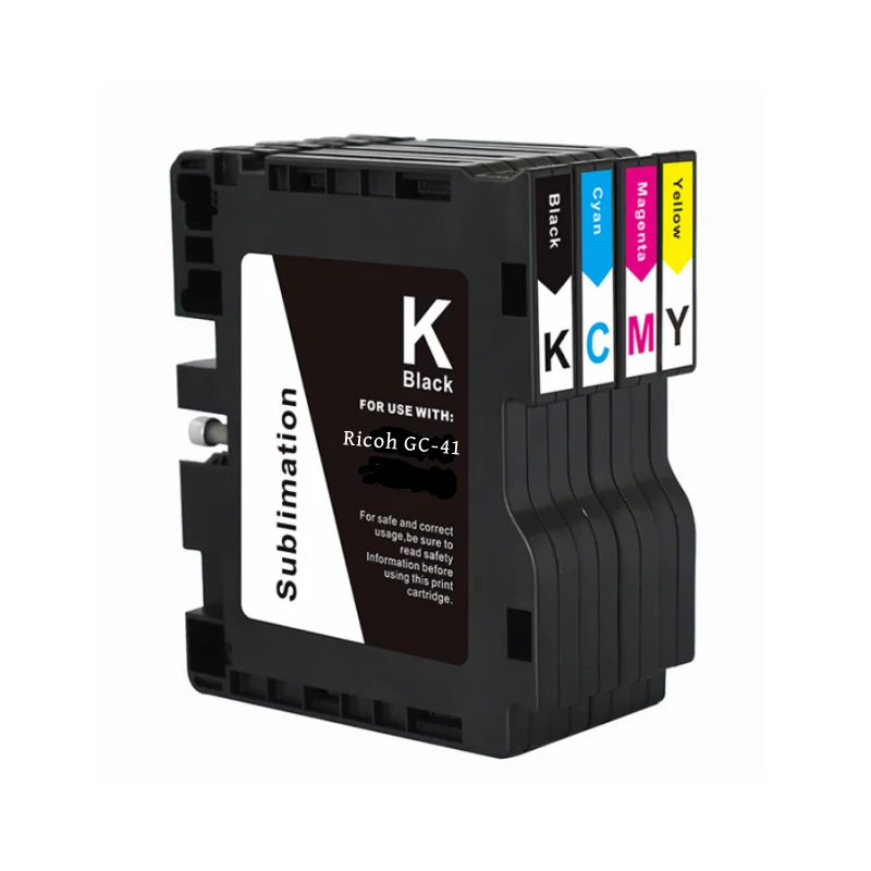 Ricoh GC-41 (with sub Ink）Cartridge 4 Colors (BK/CY/MG/YL) Ink Pack Replacement for Ricoh SG2100N /SG3100 SG3100SNW/ SG3110DNW