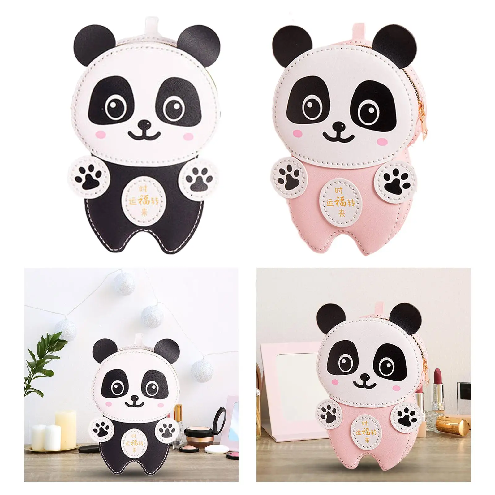 DIY Bag Making Material Kit Cartoon Panda PU Leather Hand Knitting Craft DIY Shoulder Bag Kit for Beginners Adults Kids Girls