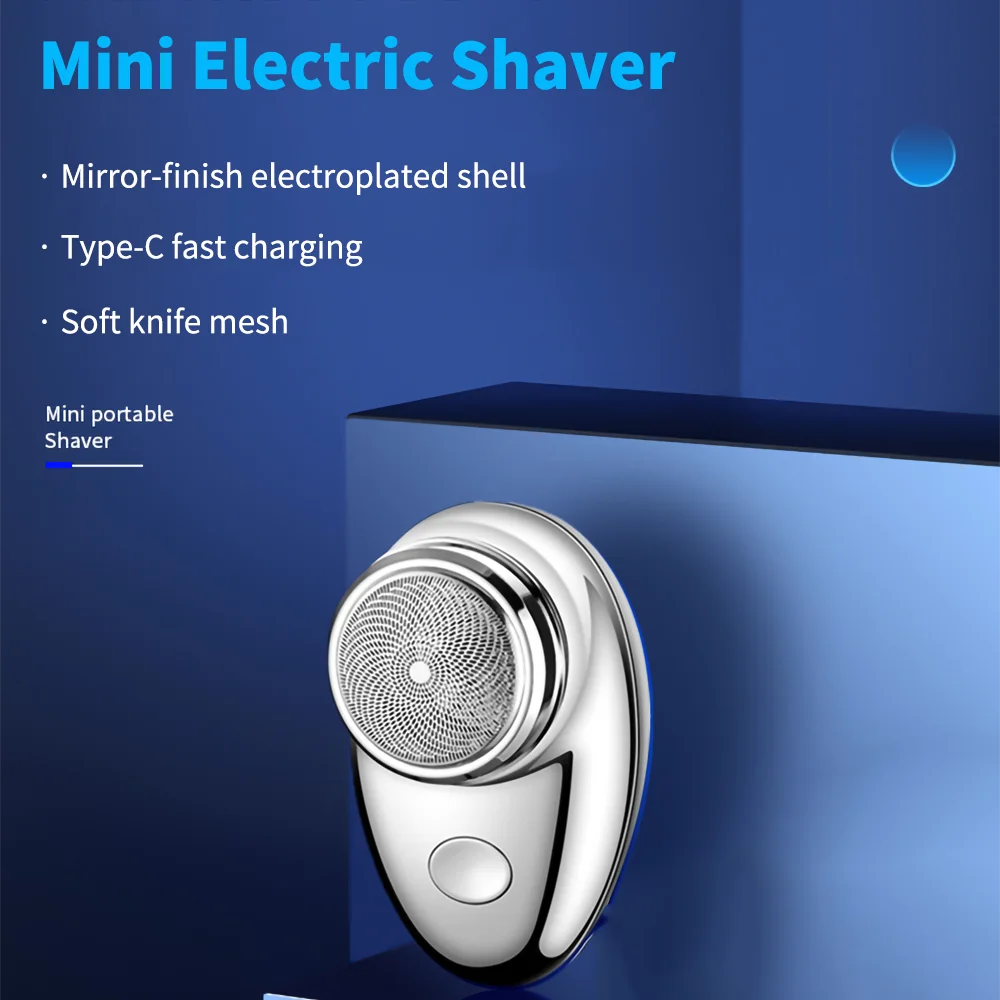 ماكينة حلاقة كهربائية شحن جيب صغير للسفر ماكينة حلاقة لاسلكية محمولة قابلة للفصل ماكينة تشذيب شعر اللحية للوجه