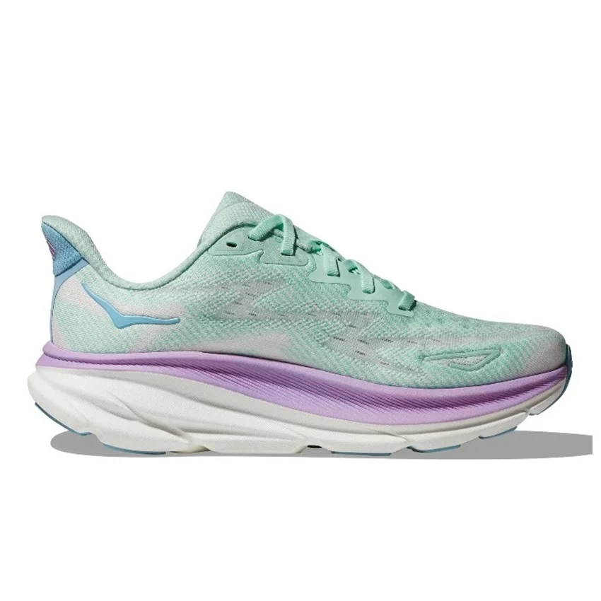 Hoka One One Clifton 9 Sunlit Ocean Lilac Mist المشي الكلاسيكي حذاء رياضي كاجوال أحذية رياضية للنساء والرجال احذية الجري