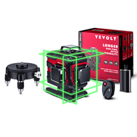 YEVOLT 12/16-Line 3D/4D Green Laser Level Auto-Calibration IP54 Waterproof Construction Site Long-Term Cost Saving Power Tools
