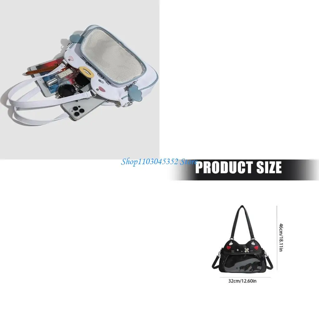 

Women Itabag Shoulder Bags with Insert for Anime Display Cosplay Underarm Bag Purse Itabag Crossbody Toted Bag Handbag