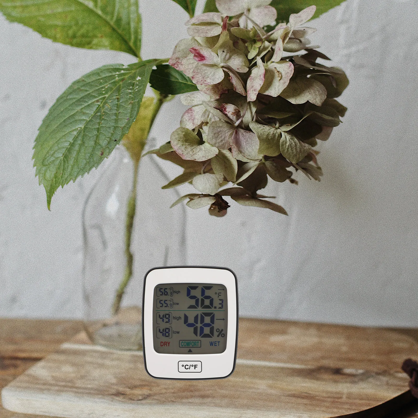 Multipurpose Digital Hygrometer Thermometer with ABS Case Indoor Temperature Humidity Sensor for Home Office Greenhouse Bedroom