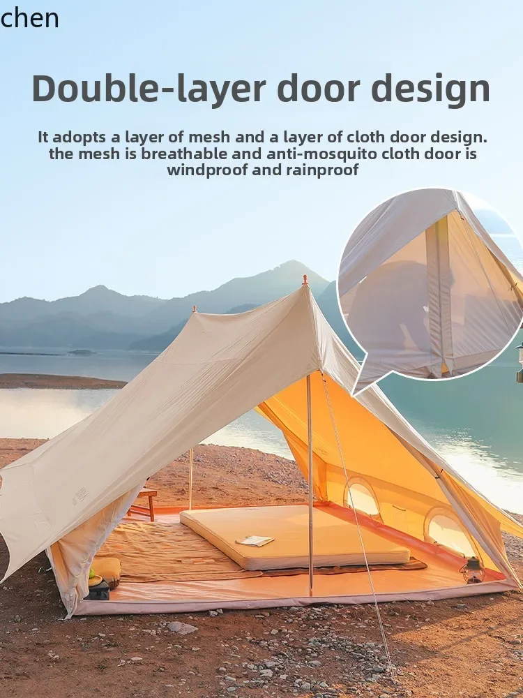 DSA Outdoor Tent Rainproof Luxury Villa Camping Tent Thickened Cotton Fabric Large Camping Tent