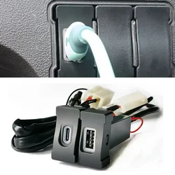 Auto Quick Car Charge Dual QC3.0 USB Charger Type C PD Phone Interface Socket Adapter For Iveco Daily Accessories