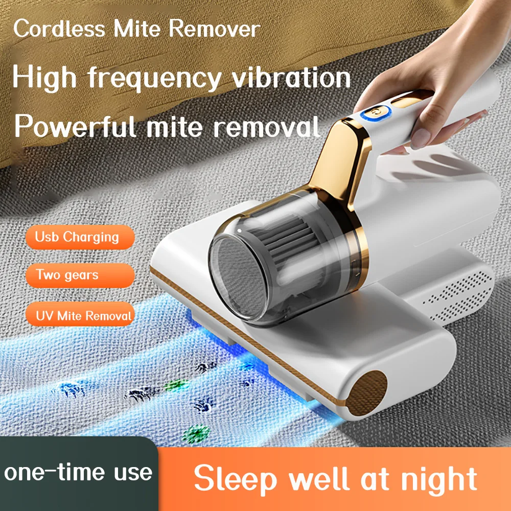 Cordless Handheld Mite Remover Household Cleaning Appliance 140000PA Vacuum Cleaner USB Type-c Rechargeable UV Mite Remover