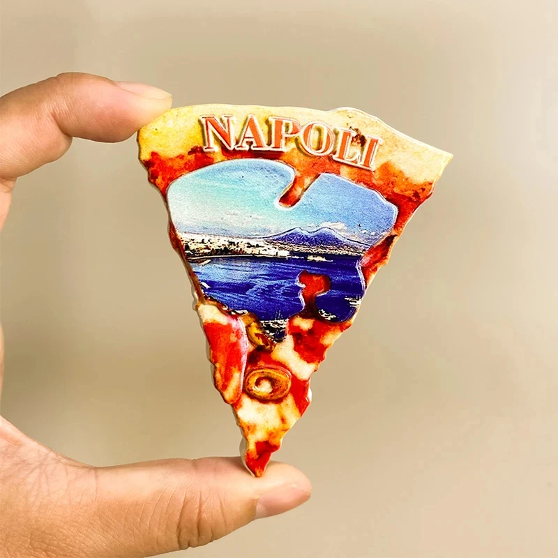 3D Painted Napoli Scenery Magnet - Italian Travel Souvenir, Perfect Home Kitchen Decorative Gift