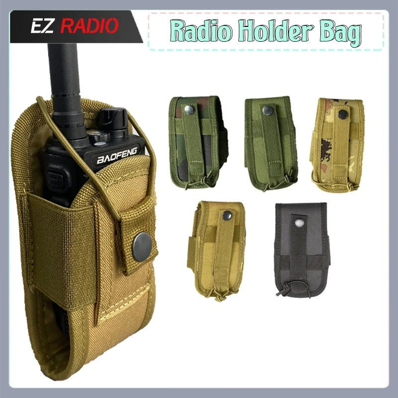 MSC 20H Nylon Radio Case Walkie Talkie Pouch Oxford Molle Holder Pocket Portable Outdoor Sports Waist Bag Interphone Holster